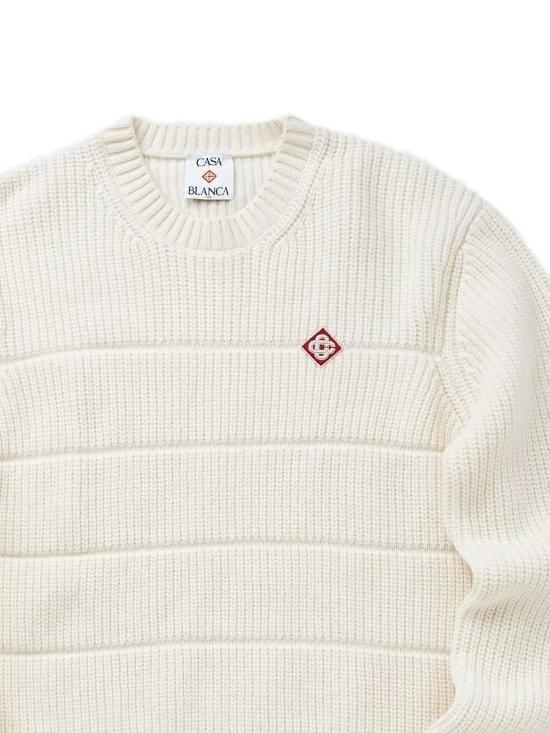 25FW 카사블랑카 스웨터 MAW25KW104701 WHITE - CASABLANCA