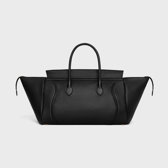 25FW 셀린느 미디움 뉴 러기지 서플 샤이니 램스킨 L100E3GW238NO black - CELINE