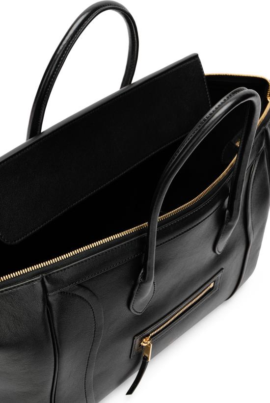 25FW 셀린느 미디움 뉴 러기지 서플 샤이니 램스킨 L100E3GW238NO black - CELINE