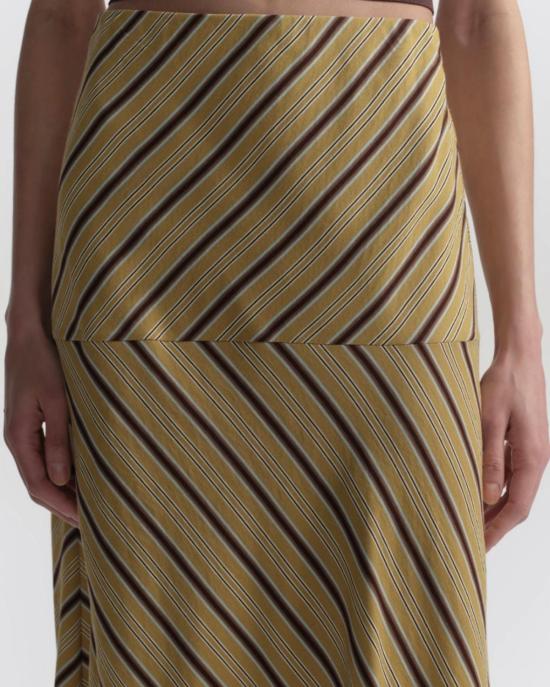  에이엘씨 미디 스커트 A.L.C. 카라 스커트 커리/가나슈 - A.L.C.