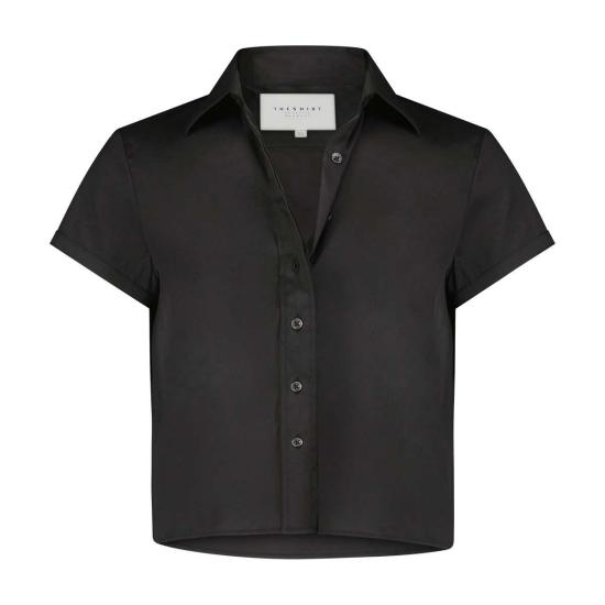  The Shirt 셔츠 박시핏 반팔 크롭 셔츠 - THE SHIRT