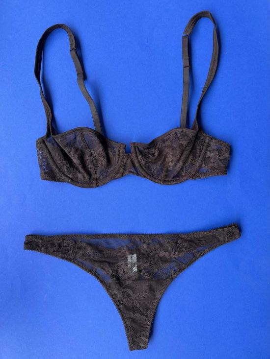  Yasmine Eslami 팬티 야스민 에슬라미 루이스 플라워 레이스 끈  리스트레토 - OTHER BRANDS