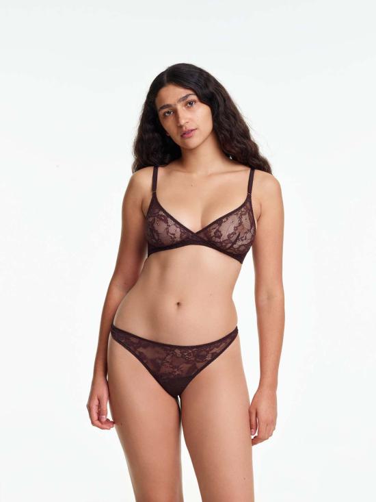  Yasmine Eslami 팬티 야스민 에슬라미 루이스 플라워 레이스 끈  리스트레토 - OTHER BRANDS