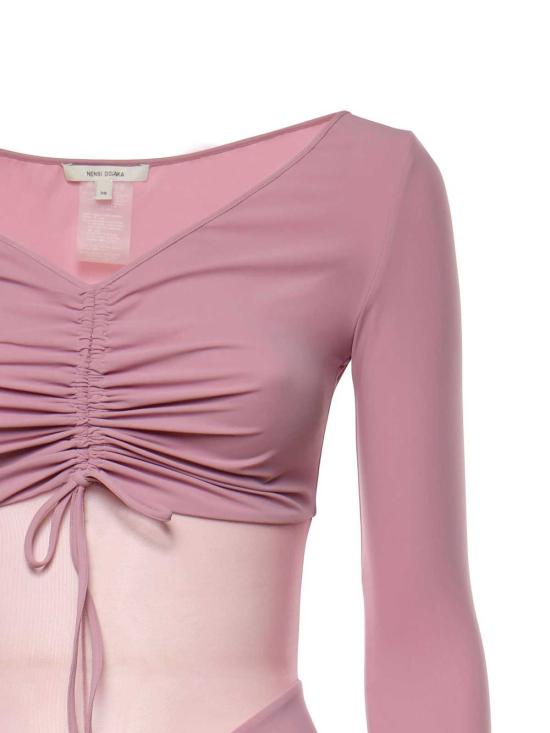  넨시 도자카 숏 원피스 Nensi Dojaka 셔링 발레 미니 드레스 퍼스 - NENSI DOJAKA