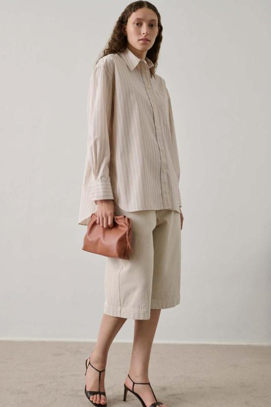  쉐르 탑 Soeur Carlotta 셔츠 오렌지/그리 - SOEUR