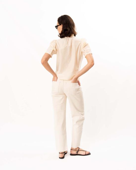  알릭스 오브 보헤미아 탑 윈 블랙 타이 셔츠 오프 화이트 - ALIX OF BOHEMIA