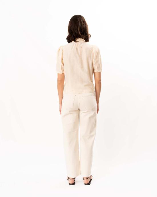  알릭스 오브 보헤미아 탑 윈 블랙 타이 셔츠 오프 화이트 - ALIX OF BOHEMIA