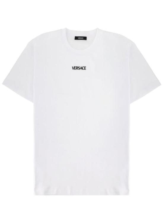  베르사체 반팔 티셔츠 로고 티셔츠 화이트