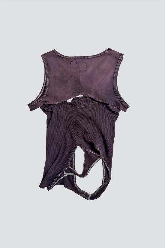  Synph17 민소매 티셔츠 퍼플 비대칭 탱크탑 - OTHER BRANDS