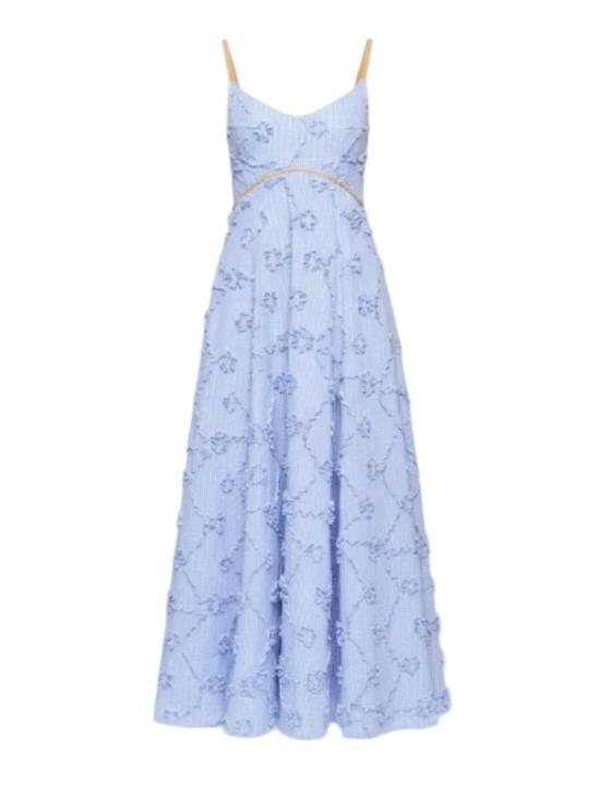  Clea 롱 원피스 클레아 할로우 드레스 블루 깅엄