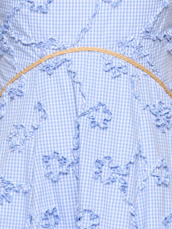  Clea 롱 원피스 클레아 할로우 드레스 블루 깅엄 - CLEA