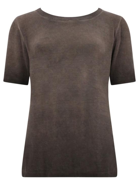  우마 왕 블라우스 탑 티르 탑 브라운