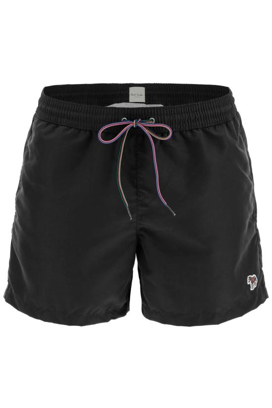  폴 스미스 스윔팬츠 로고 패치 수영복 (블랙)