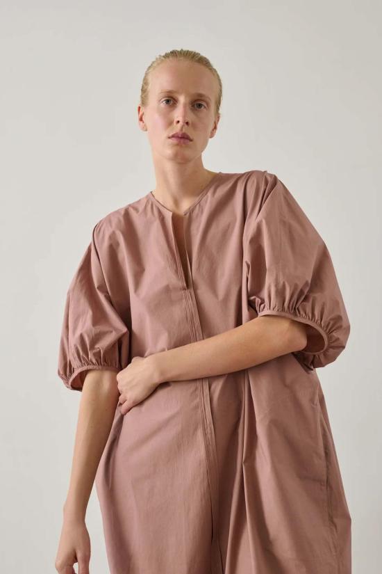  쉐르 롱 원피스 수르 알제르 드레스 로즈 브룬 - SOEUR