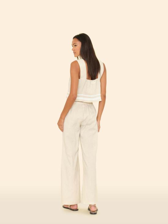  시레나 스트레이트 팬츠 피펜 팬츠 윈즈 린넨 - XIRENA