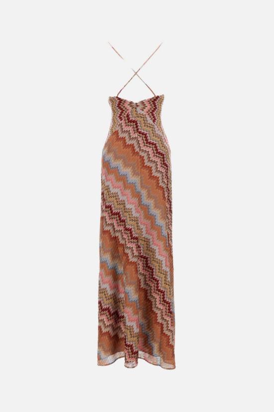  미소니 롱 원피스 미쏘니 민소매 롱 드레스 멀티컬러 - MISSONI