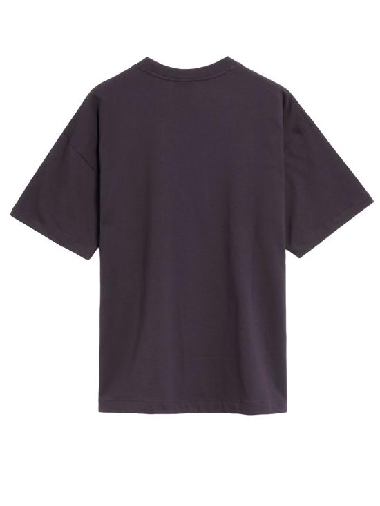  노스페이스 반팔 티셔츠 로고 패치가 있는 회색 면 티셔츠 - NORTH FACE