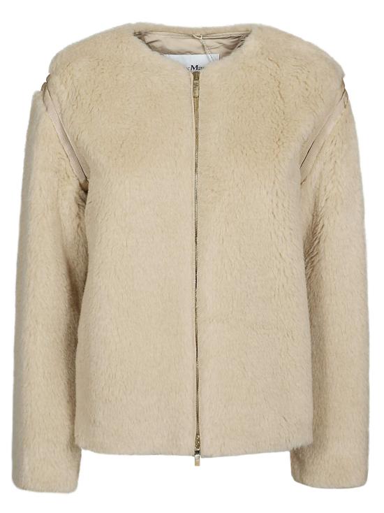  막스마라 자켓 Max Mara Panno 테디 패브릭 재킷 Cacha Chiaro