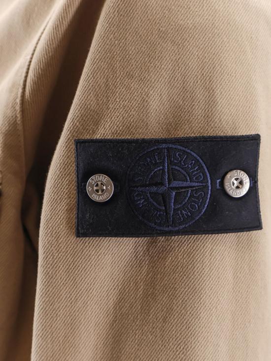  스톤 아일랜드 자켓 오버셔츠 코튼 재킷 데저트 - STONE ISLAND