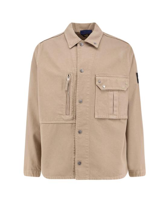  스톤 아일랜드 자켓 오버셔츠 코튼 재킷 데저트