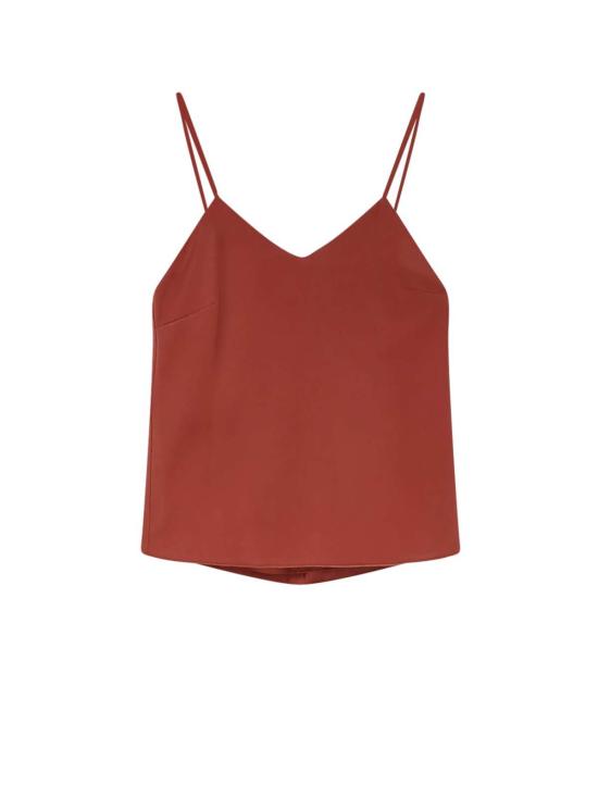  막스마라 블라우스 막스 마라 문기아 실크 탑 테라코타