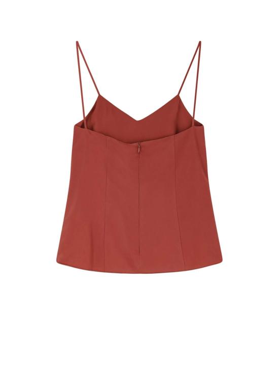  막스마라 블라우스 막스 마라 문기아 실크 탑 테라코타 - MAX MARA