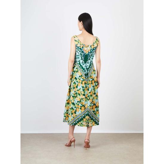  살로니 롱 원피스 Saloni Martine 드레스 벨리스 리스 - SALONI