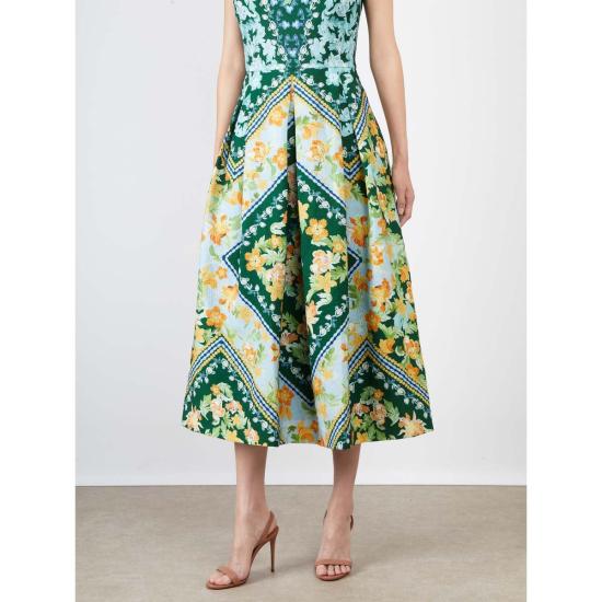  살로니 롱 원피스 Saloni Martine 드레스 벨리스 리스 - SALONI