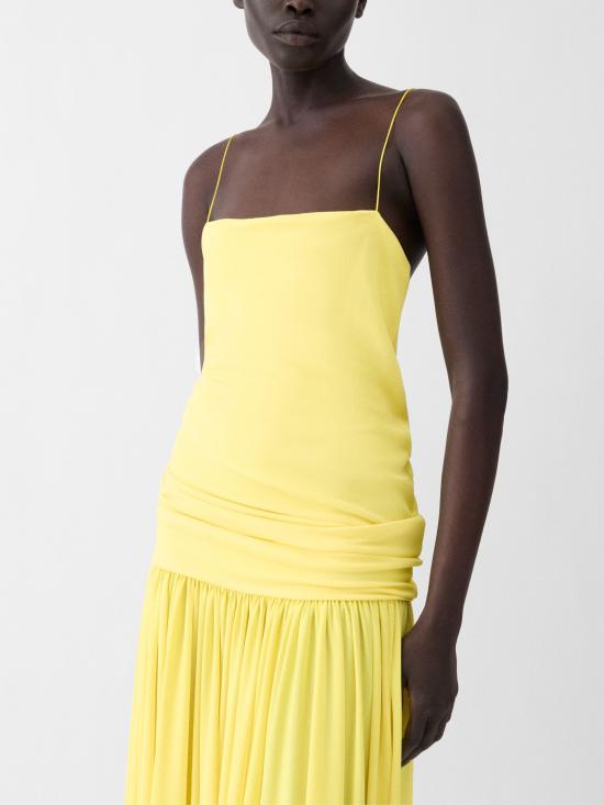 26SS 자크뮈스 미디 원피스 26EDRW00792AJ 00253250 Yellow - JACQUEMUS