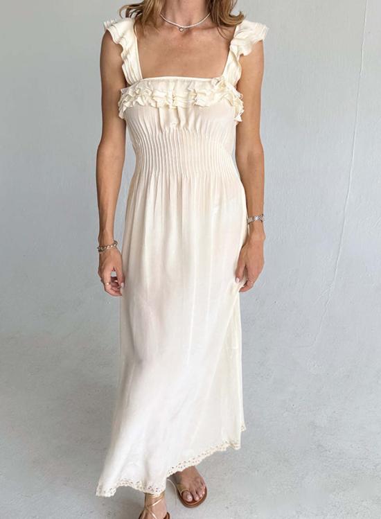  차오 루시아 롱 원피스 아말리 실크 드레스 - CIAO LUCIA