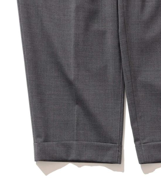  빔스 스트레이트 팬츠 플러스 2 플리츠 테이퍼드 울 트로피컬 팬츠 - BEAMS