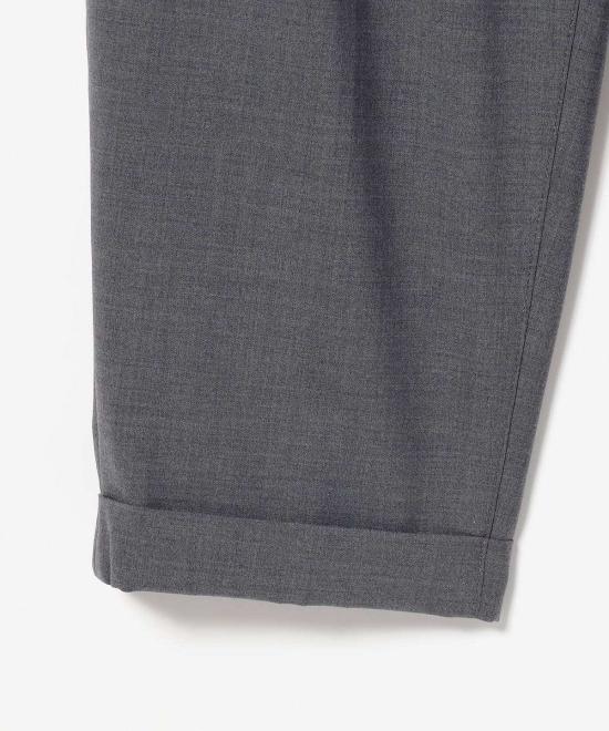  빔스 스트레이트 팬츠 플러스 2 플리츠 테이퍼드 울 트로피컬 팬츠 - BEAMS