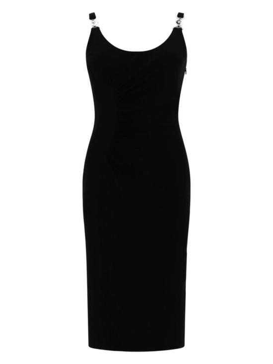  베르사체 미디 원피스 민소매 미디 드레스 블랙