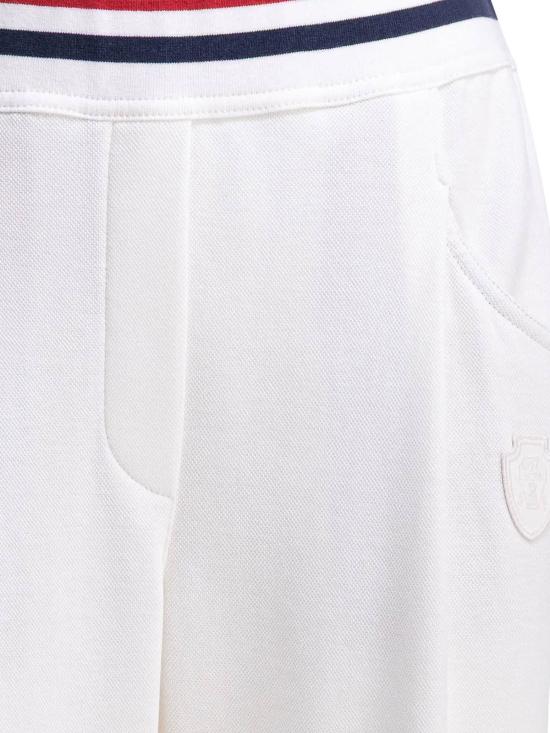  브루넬로 쿠치넬리 스트레이트 팬츠 코튼 조깅 팬츠 오프 화이트 - BRUNELLO CUCINELLI