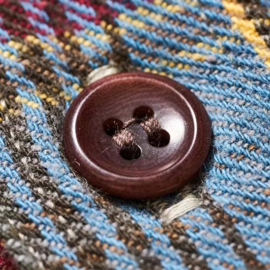  웨어하우스 긴팔 셔츠 Warehouse & Co. Lot 3022 턱끈 플란넬 원워시 셔츠 레드/네이비 - WAREHOUSE