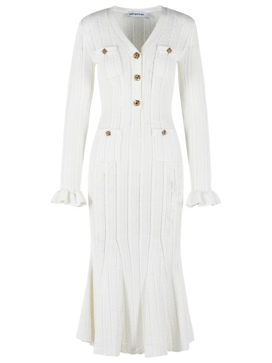 26SS 셀프 포트레이트 미디 원피스 SS26 051M WWHITE White