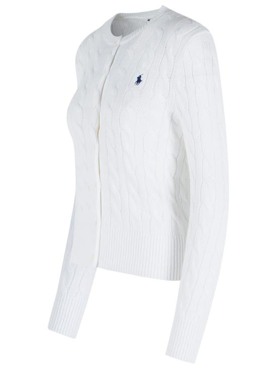 26SS 폴로 랄프로렌 폴로 자수 케이블 니트 가디건 211971868007 White - POLO RALPH LAUREN