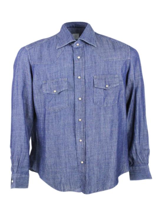 26SS 일레븐티 긴팔 셔츠 M75CAMK02TES0M146 11 Blue