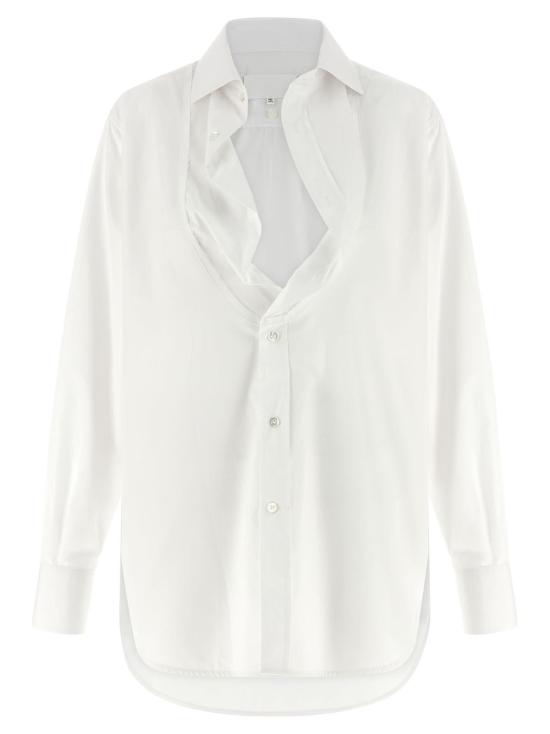  마르지엘라 셔츠 메종  포플린 셔츠 화이트