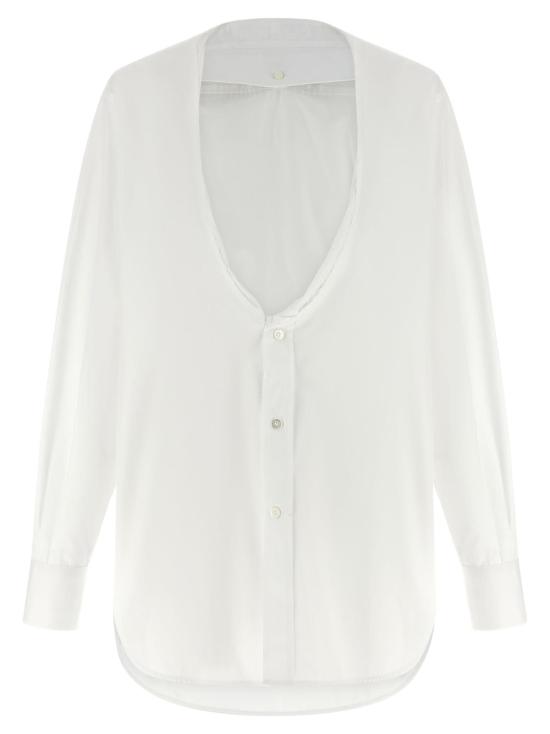  마르지엘라 셔츠 메종  포플린 셔츠 화이트 - MAISON MARGIELA