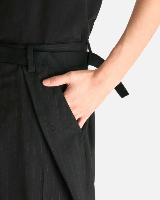  사카이 스트레이트 팬츠 초크 스트라이프 - SACAI