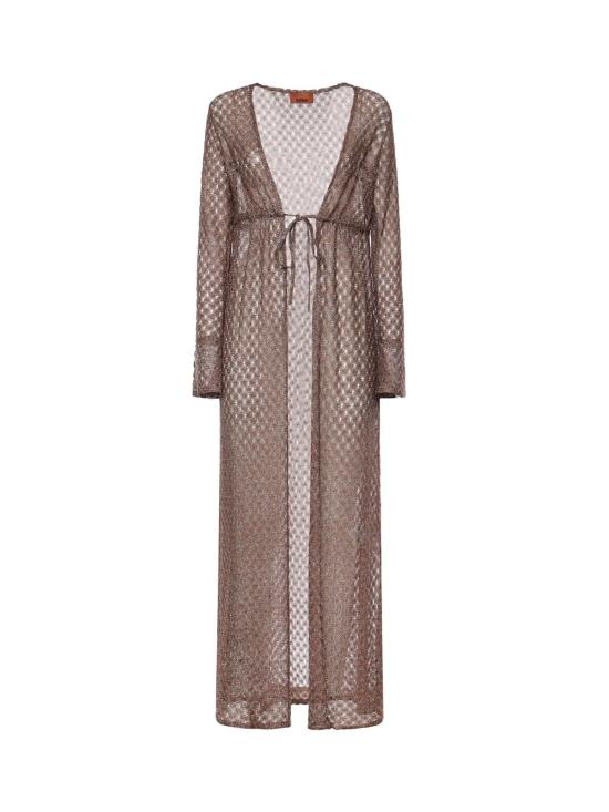  미소니 가디건 미쏘니 롱 라메 비스코스  브라운