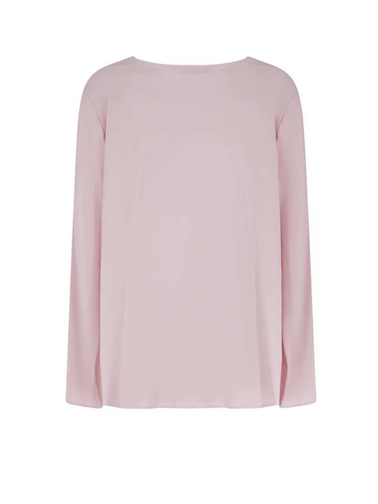  막스마라 긴팔 티셔츠 MXP 미티코 스트레치 실크 셔츠 핑크 - MAX MARA