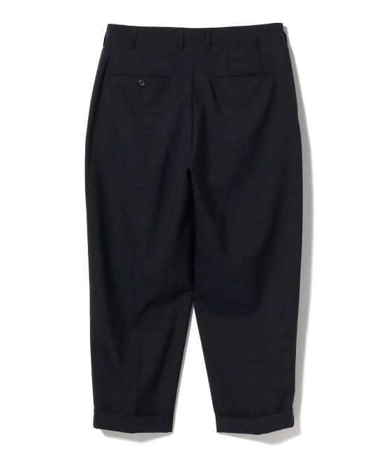  빔스 스트레이트 팬츠 플러스 2 플리츠 테이퍼드 울 트로피컬 팬츠 - BEAMS