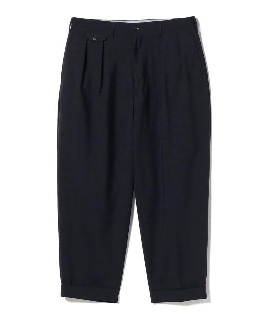  빔스 스트레이트 팬츠 플러스 2 플리츠 테이퍼드 울 트로피컬 팬츠