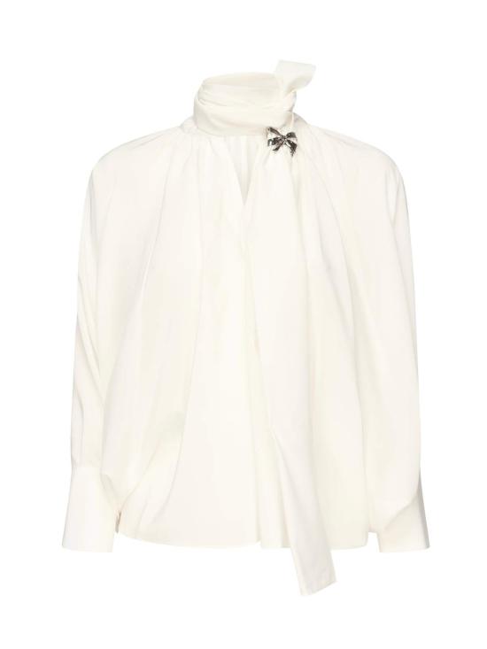  막스마라 블라우스 막스 마라 루즈핏 퓨어 실크  화이트