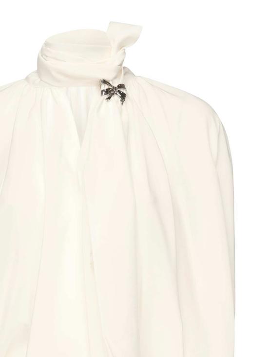  막스마라 블라우스 막스 마라 루즈핏 퓨어 실크  화이트 - MAX MARA