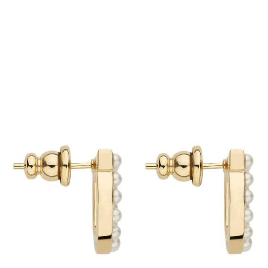  살바토레 페라가모 이어링 페라가모 진주 간치니 귀걸이 골든 - SALVATORE FERRAGAMO