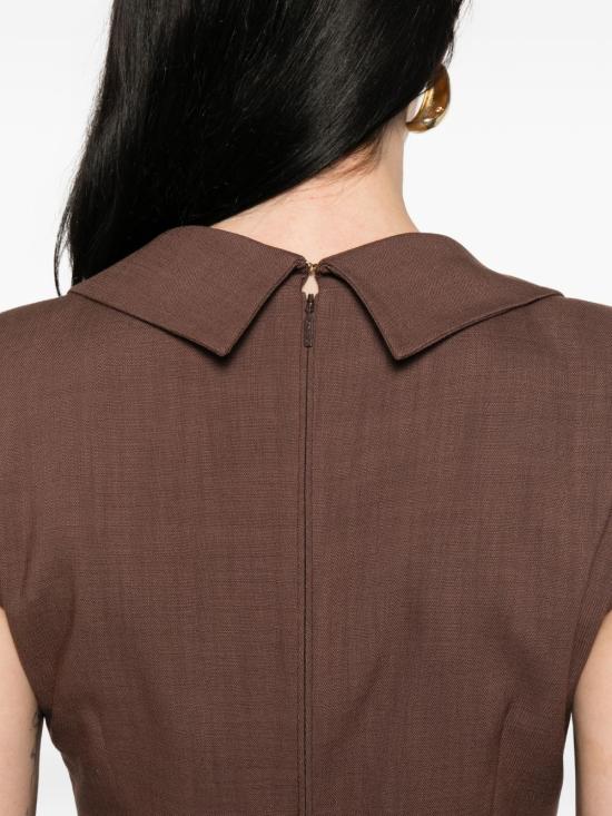 26SS 핑코 미디 원피스 106565 A2W6L78 Marrone terra - PINKO