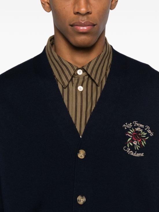 26SS 드롤드무슈 가디건 I CA166 WO007NY Blue navy - DROLE DE MONSIEUR